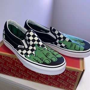 Vans Slip On x Marvel Hulk/ Checkered Vans